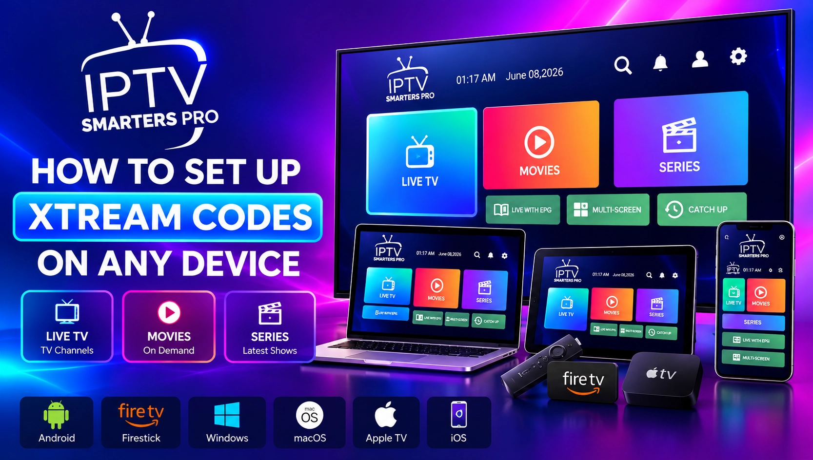 How to set up Xtream Codes in IPTV Smarters Pro on any device