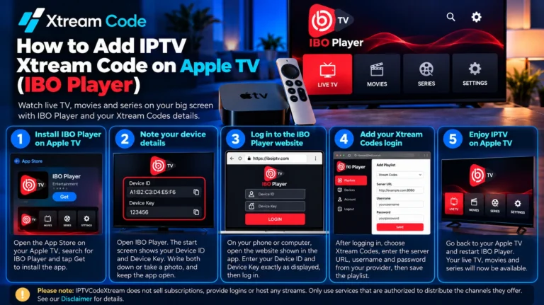 How to add IPTV Xtream Code on Apple TV with IBO Player