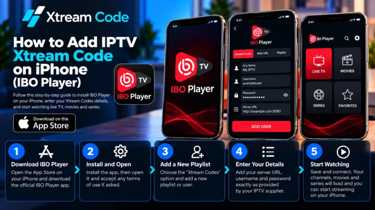 How to add IPTV Xtream Code on iPhone with IBO Player